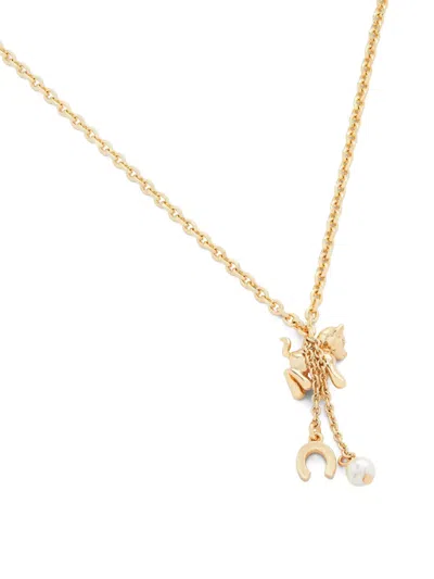 Marc Jacobs Pony-charm Necklace In Gold