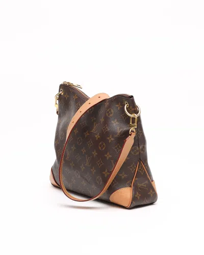 Pre-owned Louis Vuitton Monogram Odeon Mm Crossbody Bag In Brown