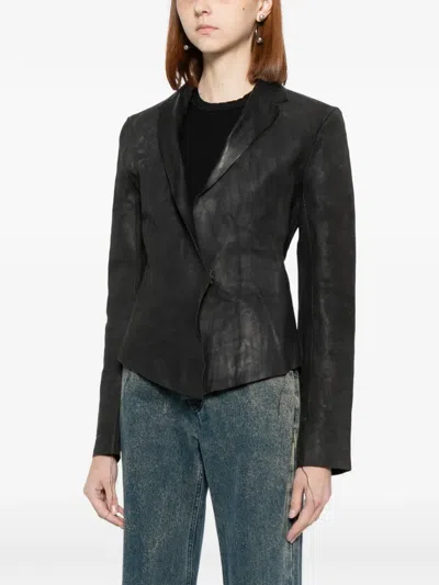 Ma+ Leather Jacket In Black