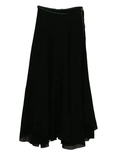 Ma+ Draped Skirt In Black