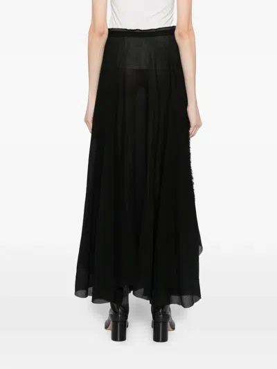 Ma+ Draped Skirt In Black