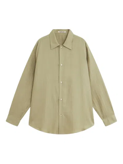 Auralee Buttoned Shirt In Green