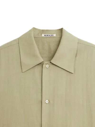 Auralee Buttoned Shirt In Green