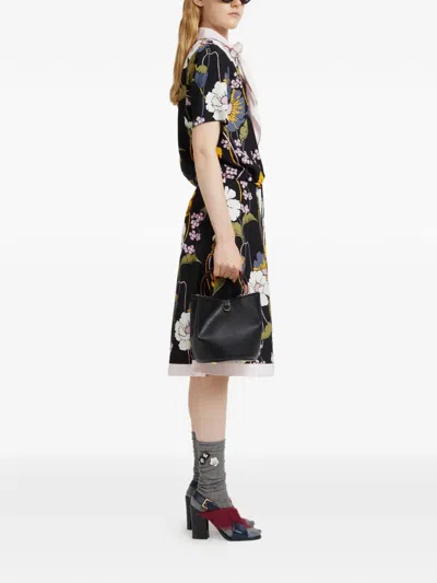 Marni Floral Blouse In Black
