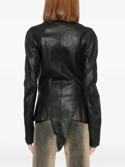 Ma+ Leather Shirt In Black