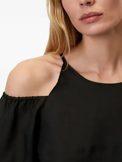 Marc O'polo Cold-shoulder Mini Dress In Black