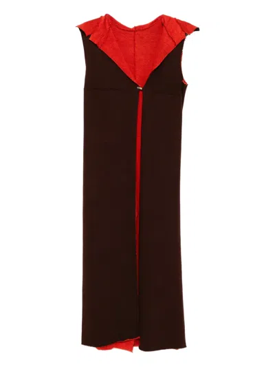 Ma+ Sleeveless Hoodie In Brown