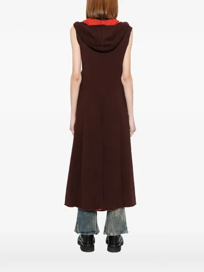 Ma+ Sleeveless Hoodie In Brown