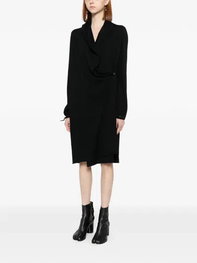 Ma+ Long-sleeved Dress In Black