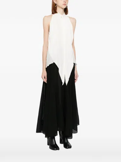 Ma+ Asymmetrical Top In White