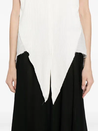 Ma+ Asymmetrical Top In White