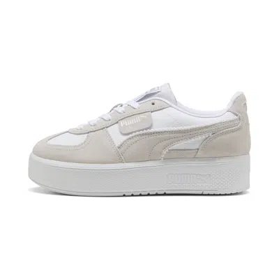 Puma Palermo Elevata Winter Bliss Women's Platform Sneakers In White
