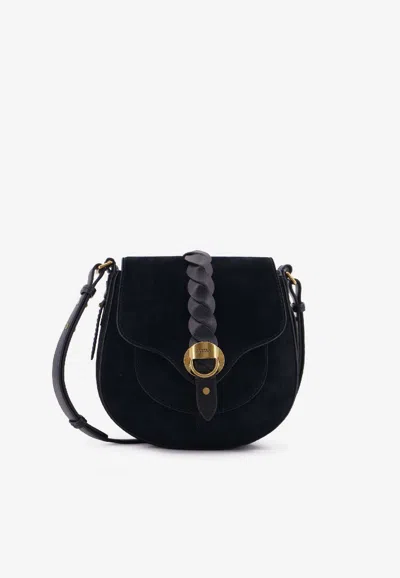 Isabel Marant Altay Suede Crossbody Bag In Black