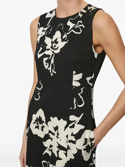 Marc O'polo Floral-print Sleeveless Dress In Black