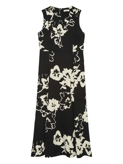 Marc O'polo Floral-print Sleeveless Dress In Black