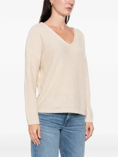 Hemisphere V-neck Knitwear In Neutral