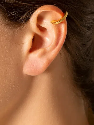 Ostras Collection Double Ear Cuff In Gold