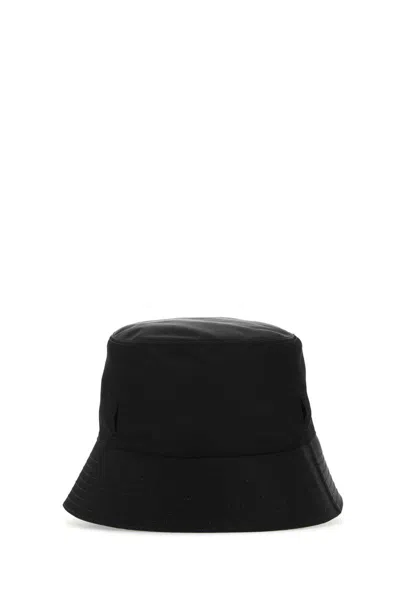 Prada Renylon Hat Wide Brim Ventilation Eyelets In Black