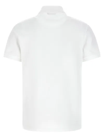 Balmain Polo Shirt Short Sleeves Ribbed Cuffs Collar In White