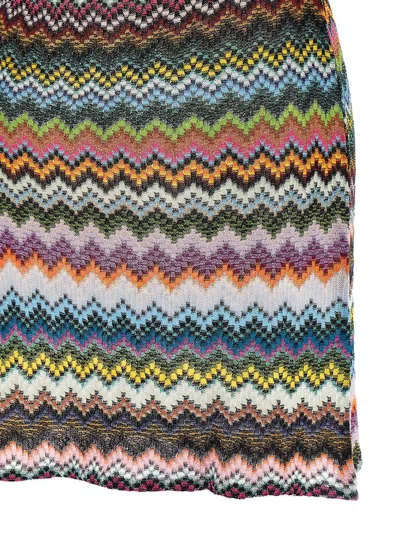 Missoni Mare Open-back Striped Metallic Crochet-knit Mini Dress In Multi