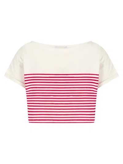 Balmain 'marinière' T-shirt In White