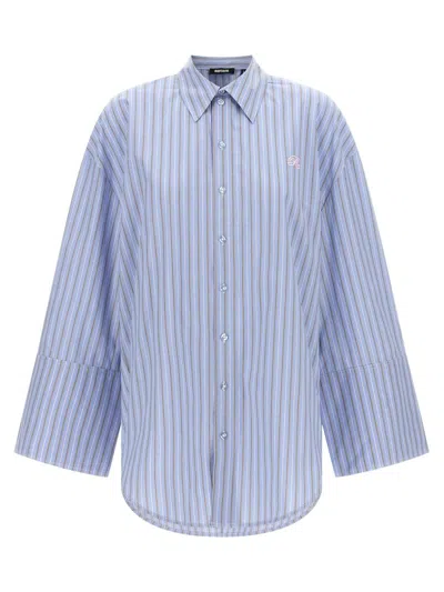 Rotate Birger Christensen Poplin Oversized Shirt In Blue