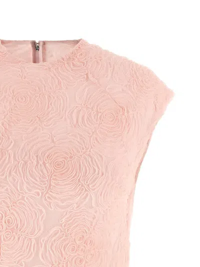 Rotate Birger Christensen Mesh Dress In Pink