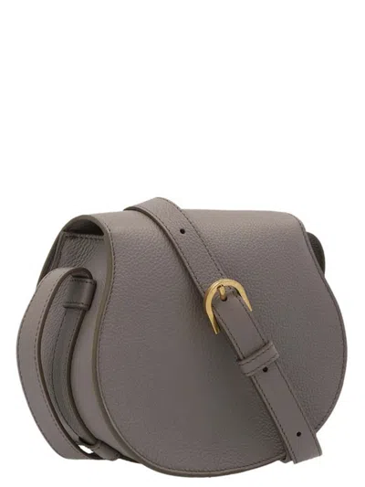 Chloé Saddle Marcie Small Crossbody Bag In Gray