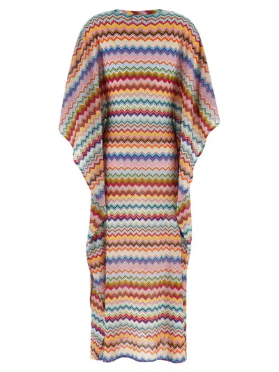 Missoni Zigzag Knit Dress Dresses Multicolor In Multi
