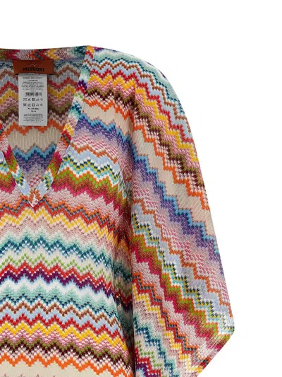 Missoni Zigzag Knit Dress Dresses Multicolor In Multi