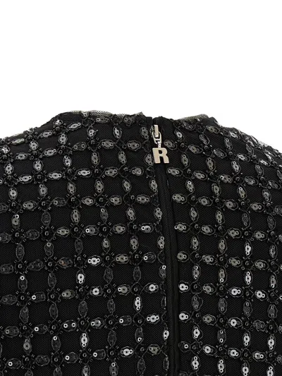 Rotate Birger Christensen Sequin-embroidered T-shirt In Black