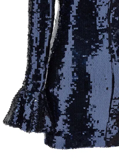 Rotate Birger Christensen Sequin Dress In Blue