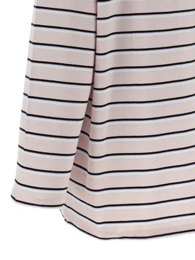 Rotate Birger Christensen Striped Oversized Cotton Jersey T-shirt In Pink