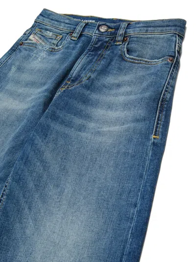 Diesel D-argjx-j Distressed-effect Five-pockets Jeans In Blue