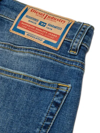 Diesel D-argjx-j Distressed-effect Five-pockets Jeans In Blue