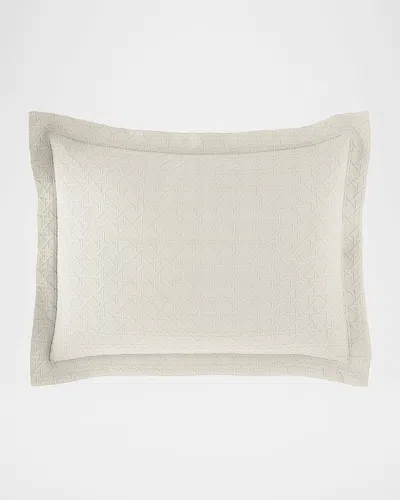 Sferra Marcus Standard Cane Matelasse Sham In White