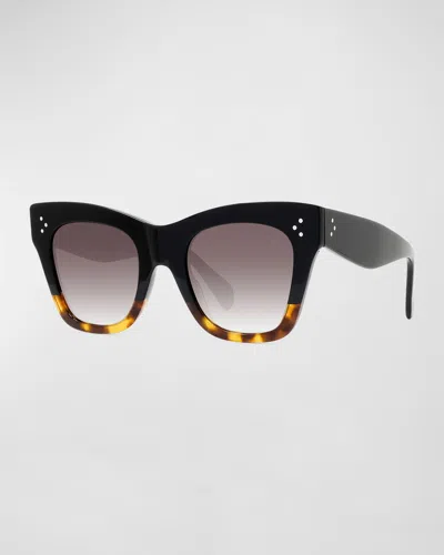 Celine Cl4004in 5005k Cat Eye Sunglasses With Gradien Roviex Lens In Black