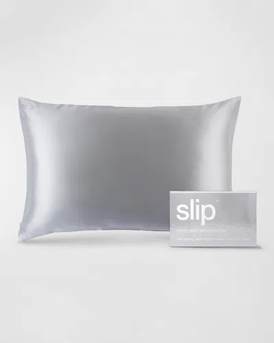 Slip Pure Silk Pillowcase, Queen In Silver