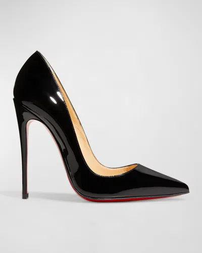 Christian Louboutin So Kate Patent Pointed-toe Red Sole Pump In Black