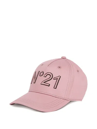 N°21 Logo-embroidery Baseball Cap In Pink