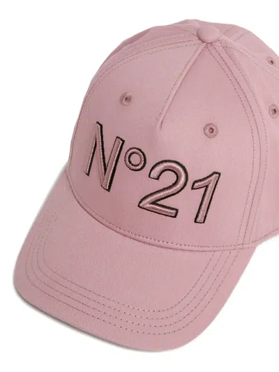 N°21 Logo-embroidery Baseball Cap In Pink