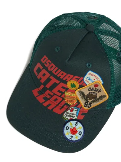 Dsquared2 Appliqué Mesh Cap In Green