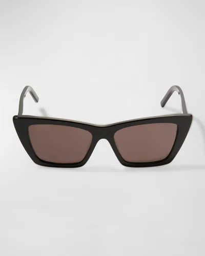 Saint Laurent Cat-eye Acetate Sunglasses In Black