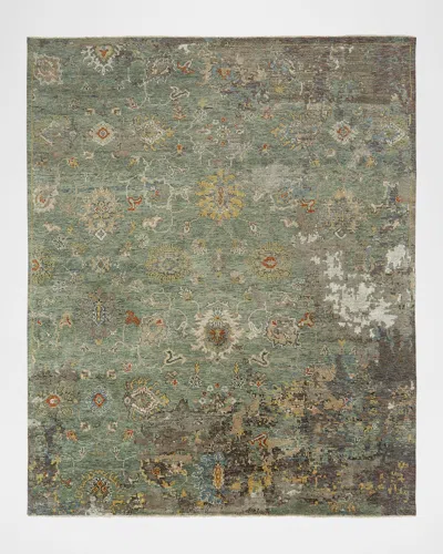 Haven & Loom Martyn Hand-knotted Rug, 3' X 10' In Green