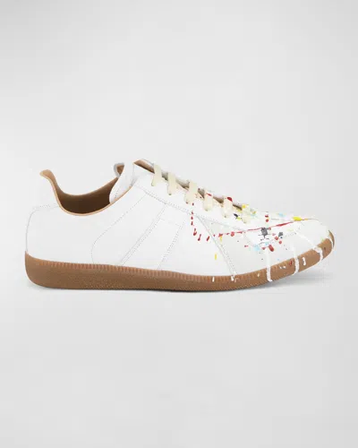 Maison Margiela Replica Paint Splatter-effect Low-top Sneakers In White