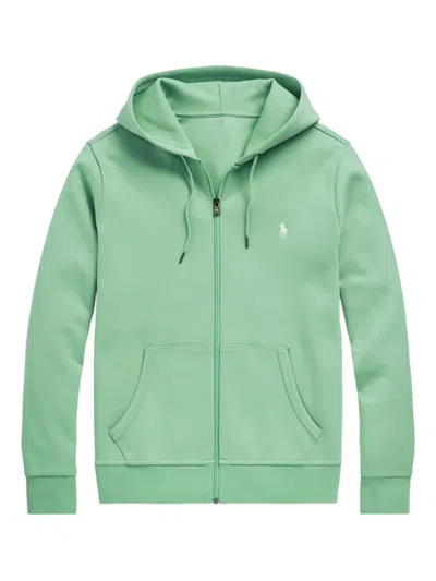 Polo Ralph Lauren Embroidered-logo Hoodie In Green