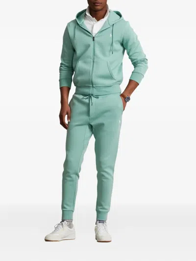 Polo Ralph Lauren Embroidered-logo Hoodie In Green