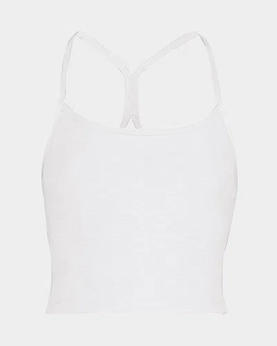 Beyond Yoga Space-dye Slim Racerback Cropped Tank In White