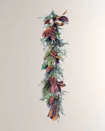 Winward Home Magnolia Leaf Mix Pine Garland In Multi