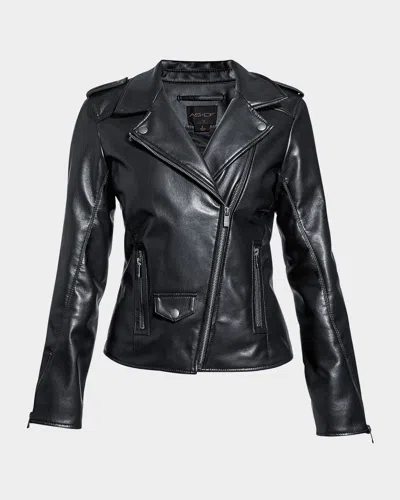 As By Df Cult Recycled Leather Fitted Jacket In Black